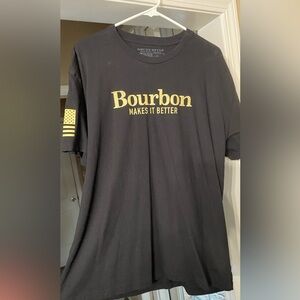 Grunt Style Black Tee with Gold Print
